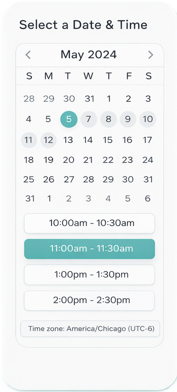 FORTiBOOKING Scheduling Interface